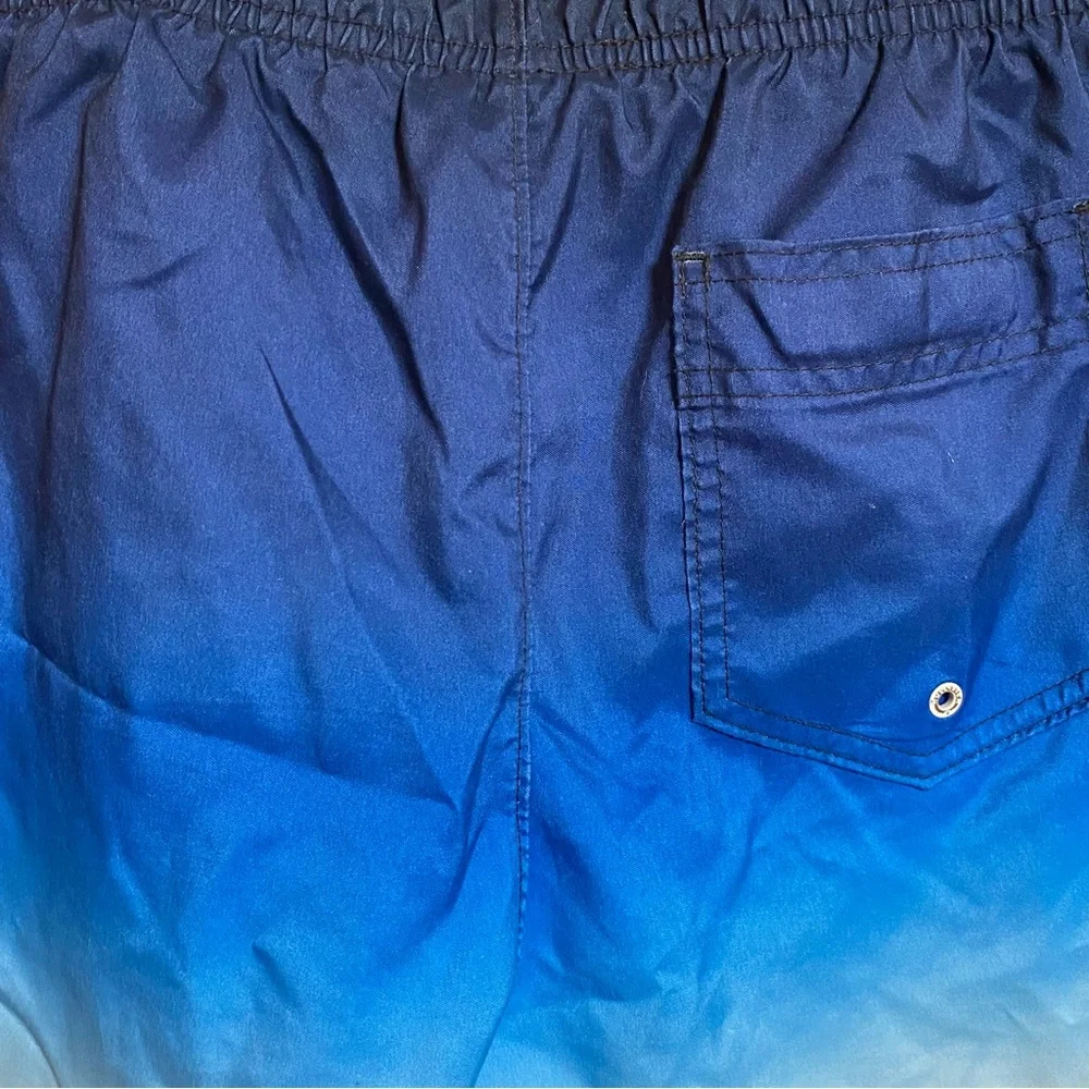 Hollister Men's Blue & White Ombre Swim Trunks Shorts‎ Size XS